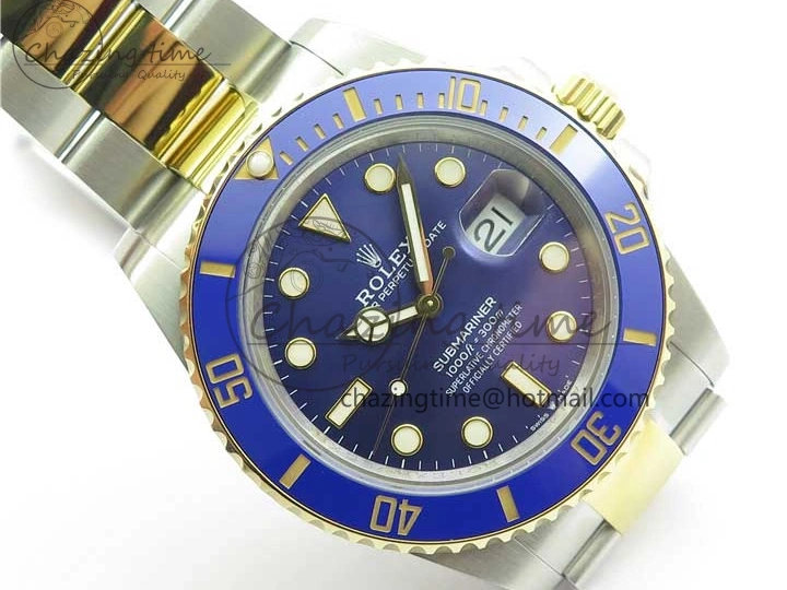 YG SS Maker LB Dial 126613 41mm Blue SS Bracelet Edition YG Best BP on Submariner 0108